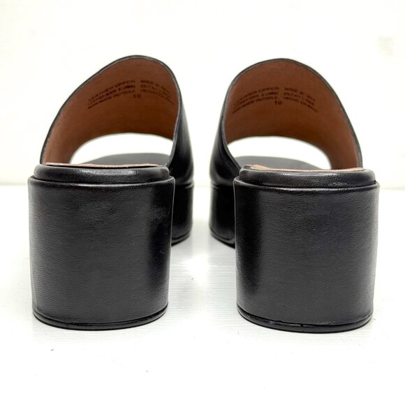Seychelles One Of A Kind Leather Mule Slides Platform Heeled Sandals Womens 10 - Picture 3 of 10